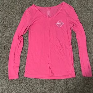 Jacks Surfboards Vibrant Pink Long Sleeve Tee
